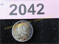 Uncirculated 1942  Mercury dime toning