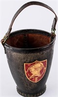 Antique Leather Fire Bucket Made In England