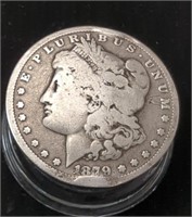 1879 Morgan Silver Dollar, 90% Silver 38.1MM,
