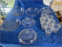 Dessert dishes & Glass Pyrex bowls & Pie plates