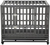 LUCKUP 38 Inch Heavy Duty Dog Cage  37.5x25.5