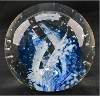 Selkirk Glass 'Windswept' Paperweight 1995 Signed