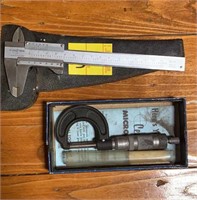 Central Micrometer in Box with ST Caliper in Case