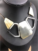 Vintage Horn / Acrylic Necklace