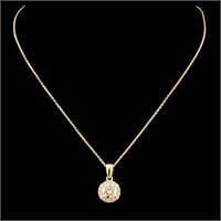 0.76ctw Diamond Pendant in 14K Gold