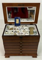 *BEAUTIFUL* JEWELRY BOX w/ JEWELRY