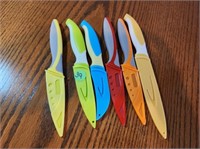 6 pc Knives with Blade Cover