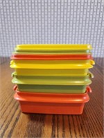 3 pc Square Tupperware Bowls with Lids