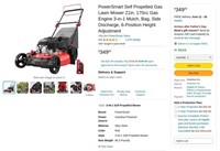 E9320  PowerSmart Gas Lawn Mower, 21" Self-Propell