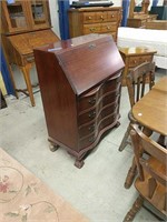 Mahogany Drop Front  Desk With Ball And Claw Feet