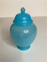 Fenton Blue Opalescent Jar