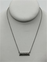 Rebecca Minkoff Silver Tone Crystal Fancy Necklace
