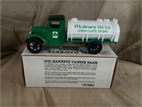 NIB 1990 ERTL 1931 McAnany Oil Hawkeye Tanker Bank