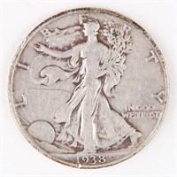 1938 Walking Liberty Half-Dollar Silver Coin