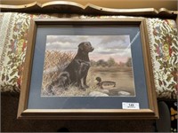 Framed Black Labrador Print
