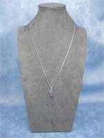 Sterling Silver Hallmarked Opal Necklace