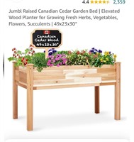 NEW Raised Canadian Cedar Garden Bed
