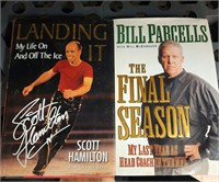 Signed Scott Hamilton Book & Bill Parcells