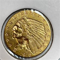 1915 $2-1/2 Dollar Gold Indian