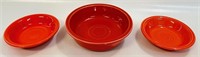 DESIRABLE VINTAGE FIESTA WARE ORANGE BOWLS