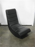 Collapsible Black Pleather Floor Lounging Chair