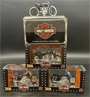 4 Harley Davidson Die Cast Models NIB