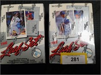 2 SEALED BOXES LEAF SET BASEBALL TRADING CARDS