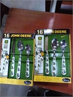 16pc ea John Deere flatware set (2 boxes)