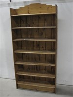 3'x 10"x 75" Wooden Southwestern Bookshelf