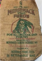 Vintage Merimack feeds sack