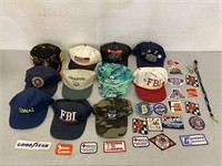 11 Hats, 21 Patches & Keychains