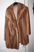 Fur coat with label Barbara H Shreve inside (torn)