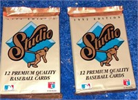 2  Unopened 1992 Studio Baseball Packs