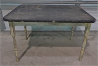 Small Painted Distressed Wood Table