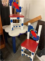 Hand made & painted children’s table & chairs