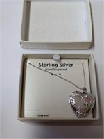 Sterling Silver I Love You Heart Necklace