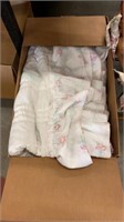 Box lot of quilts, sheets, etc.