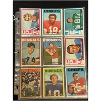 (126) 1972 Topps Football Cards With Stars