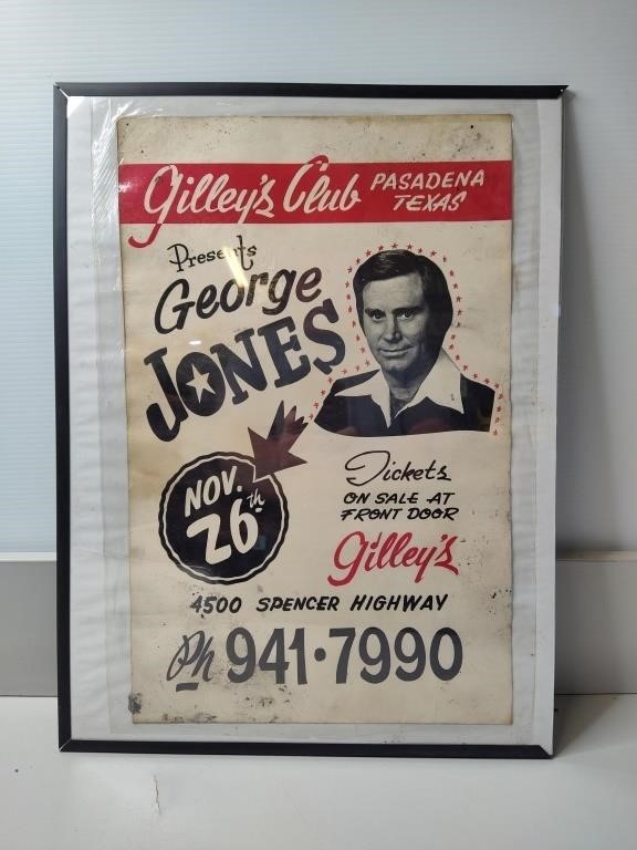 Vintage Gilley's Club, George Jones Poster