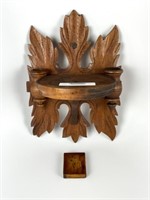 Wooden Carved Walnut Oil Lamp Shelf
