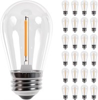 New 24-Pack S14 Clear LED String Light Bulbs E26