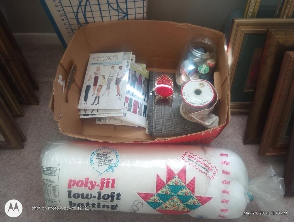 Lot of Sewing Notions & Pin Cushion