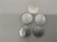 (5) silver Eagles