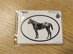Appaloosa - 1 Black Oval Sticker / Decal