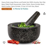 Heavy Duty Large Mortar and Pestle Set