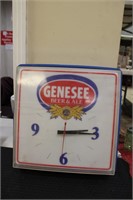 Vintage Gensee adv clock, untested