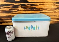 MCM Turquoise Blue and Cream Bread Box