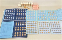 Group of Lincoln cent albums & assorted pennies -