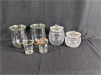 Clear Glass Storage Jar Set