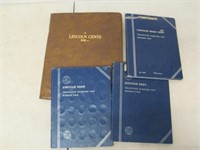 4 Vintage Lincoln Cent Books w/ 201 Total Wheat